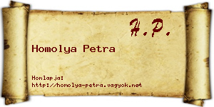 Homolya Petra névjegykártya